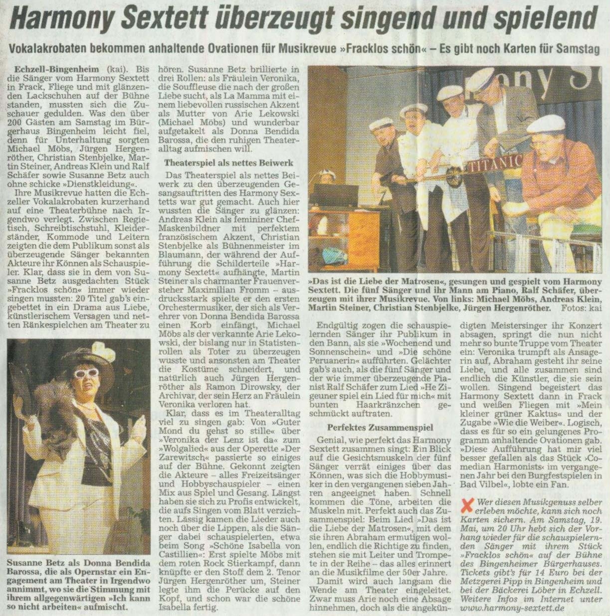 WZ-Artikel im Mai 2007